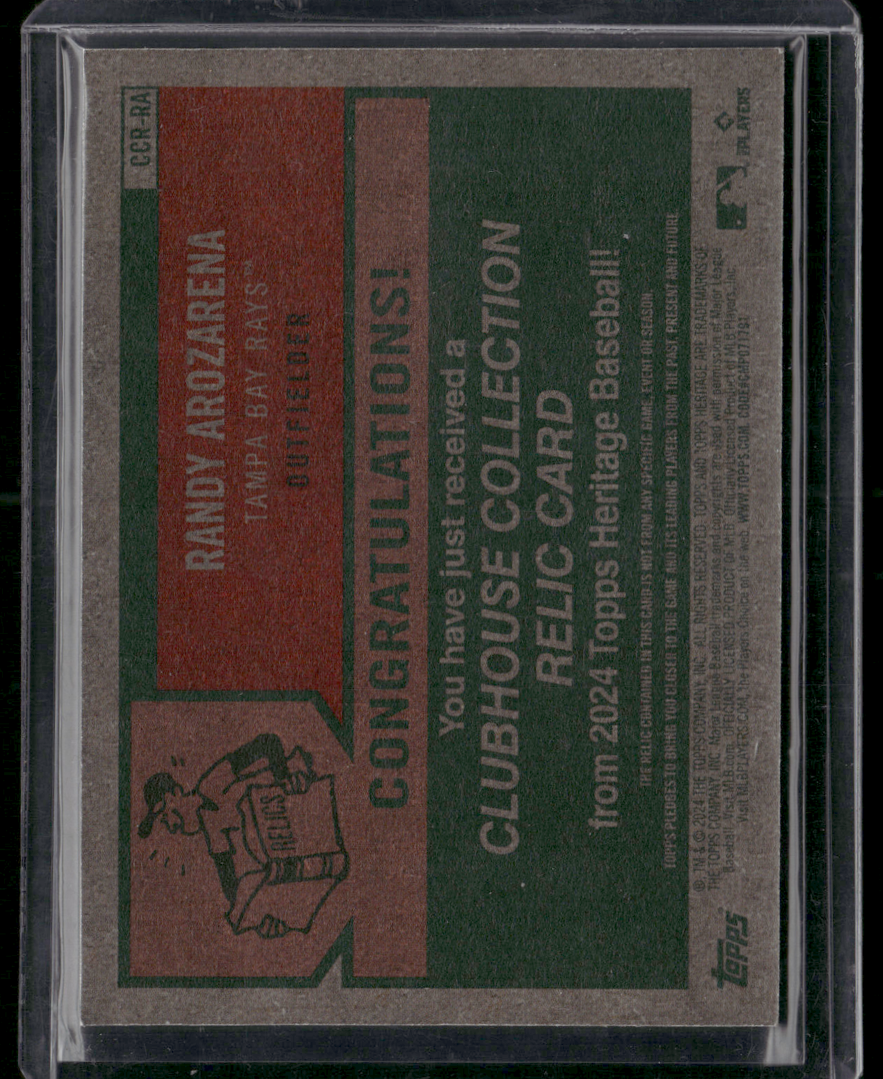 2024 Heritage RANDY AROZARENA #CCR-RA Clubhouse Collection