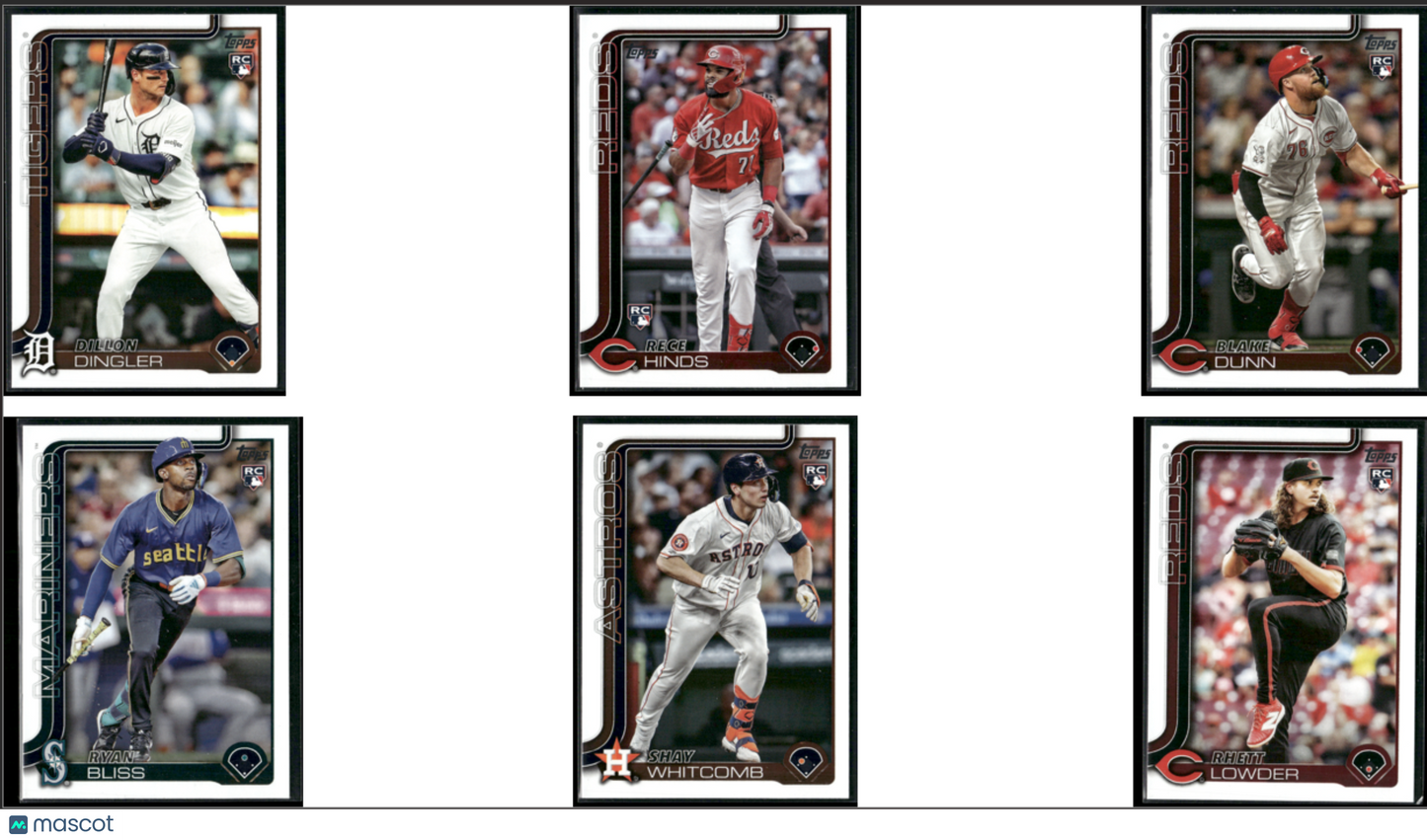 2025 Topps ROOKIES 6 ~ CARDLOT Dillon Dingler/Rhett Lowder (NM)