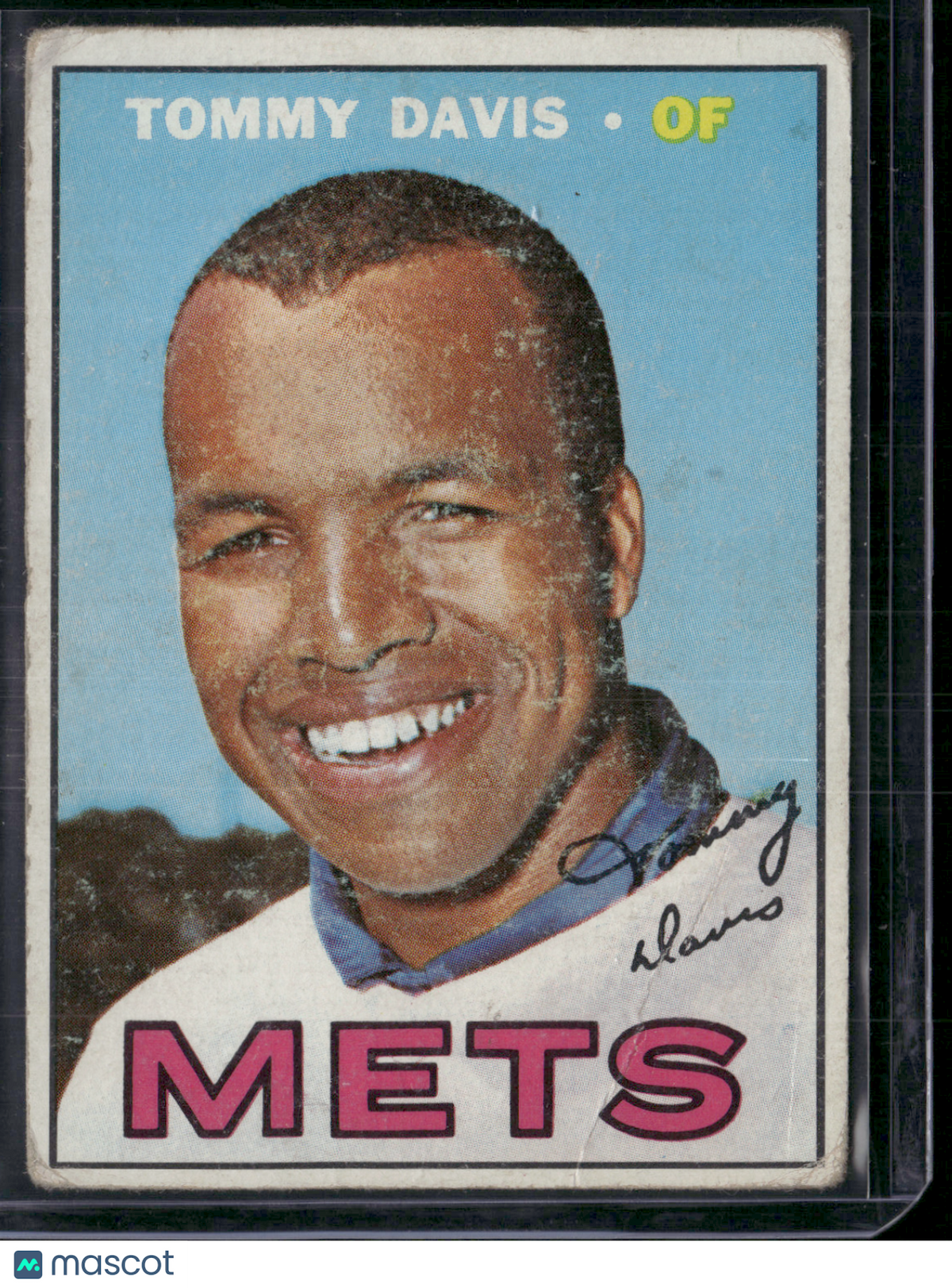 1967 Topps TOMMY DAVIS #370 Toning Wrinkle (VG)