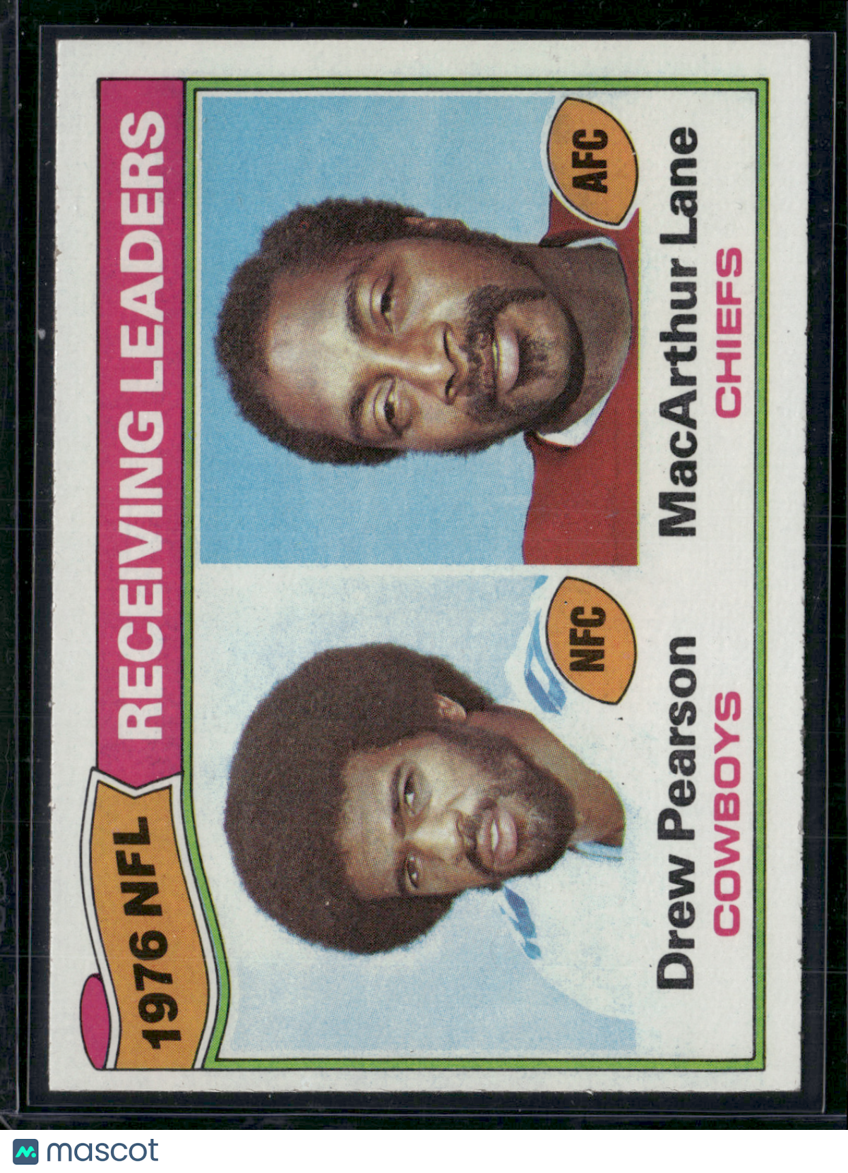 1977 Topps DREW PEARSON/MACARTHUR LANE #2 1976 NFL Receiving Leaders (EX)
