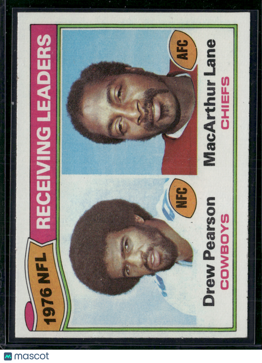1977 Topps DREW PEARSON/MACARTHUR LANE #2 1976 NFL Receiving Leaders (EX)