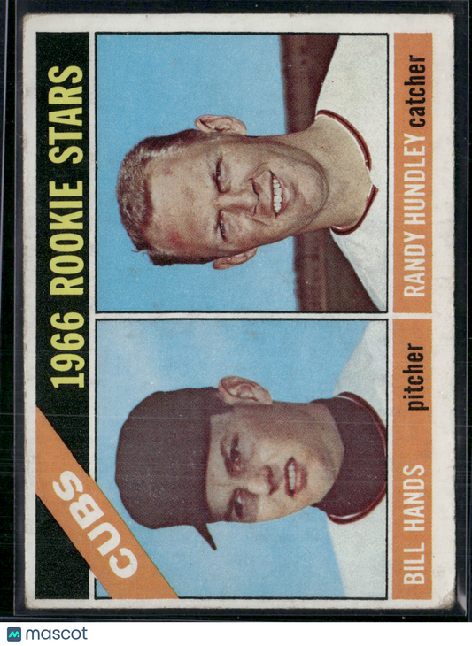1966 Topps BILL HANDS/RANDY HUNDLEY #392 1966 Cubs Rookie Stars (Good-VG)