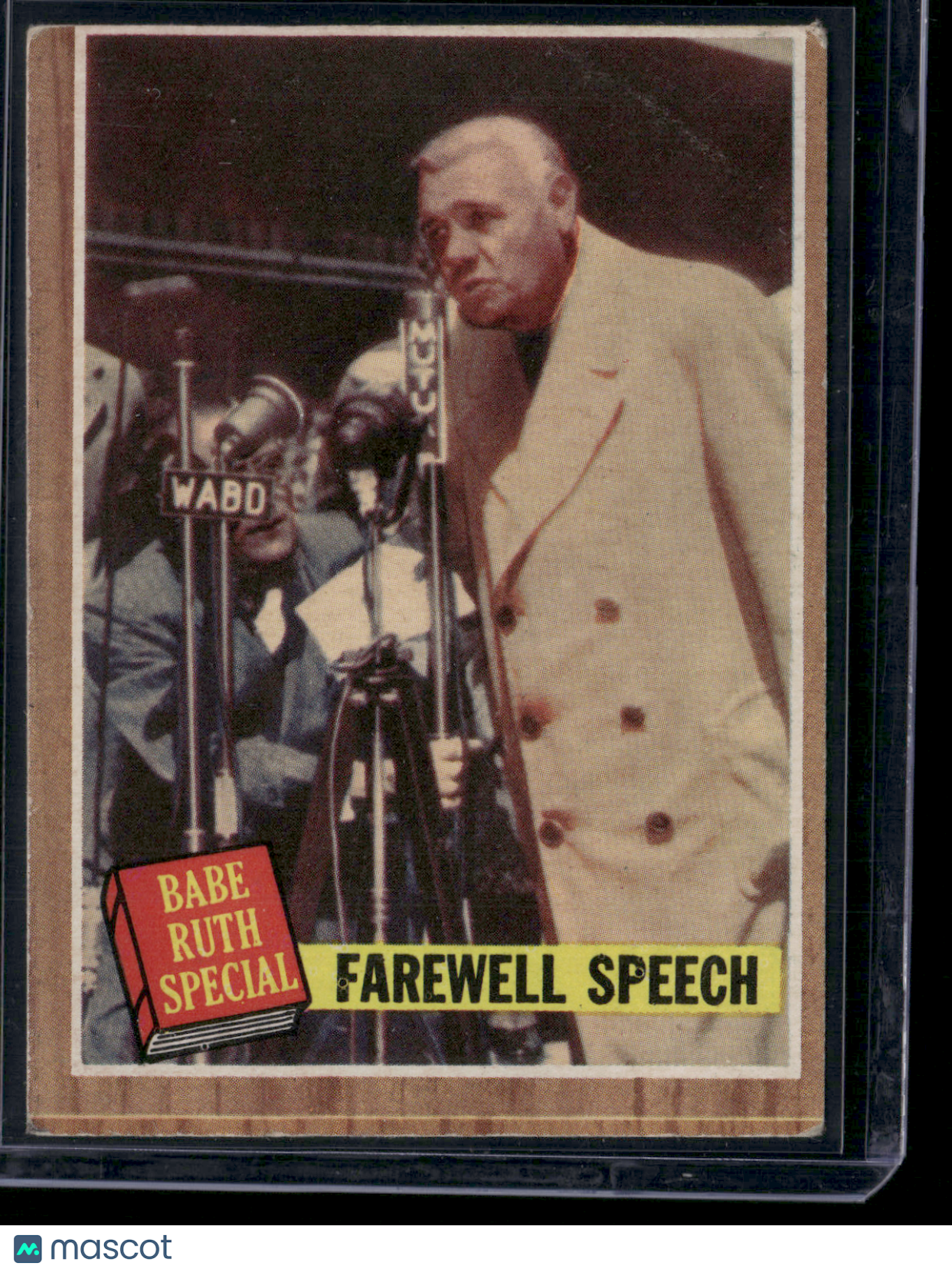 1962 Topps BABE RUTH #144 Farewell Speech Crease (Good)
