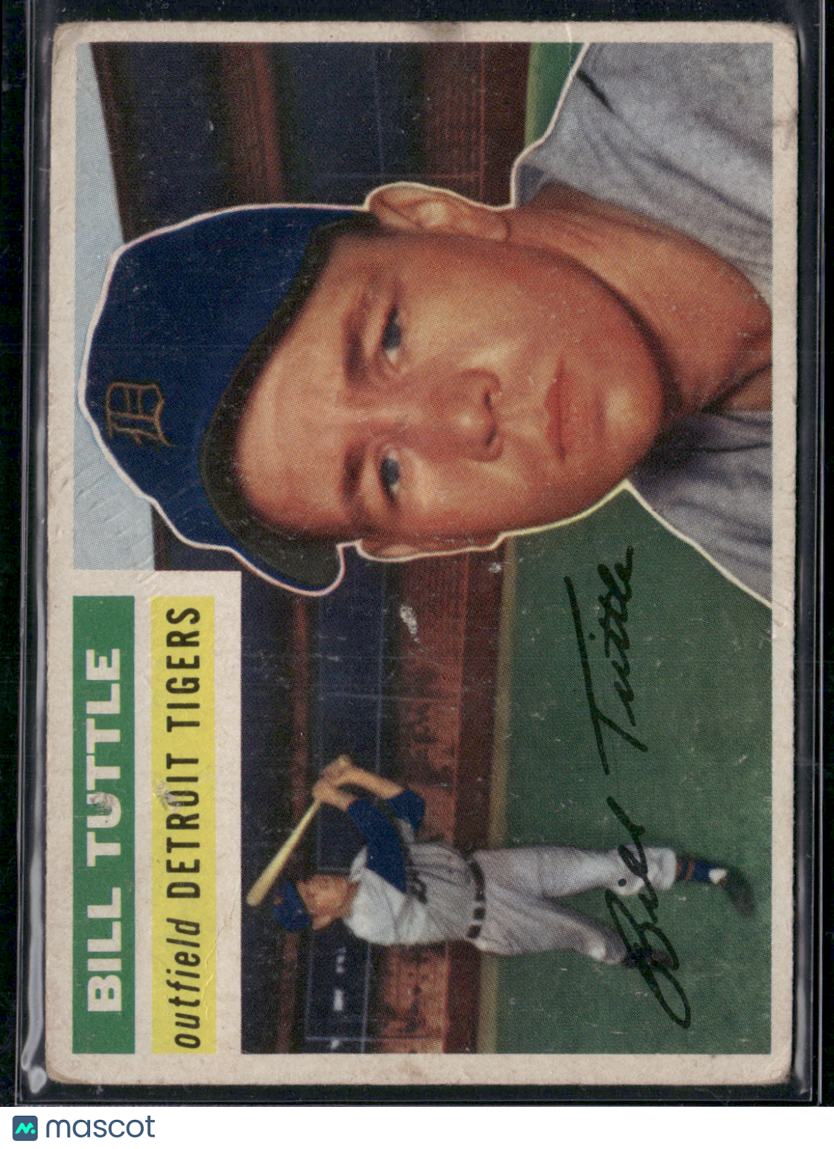 1956 Topps BILL TUTTLE #203 Surface damage