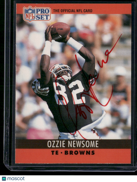 1990 Pro Set OZZIE NEWSOME #75 Autographed Auto not authenticated (EX)