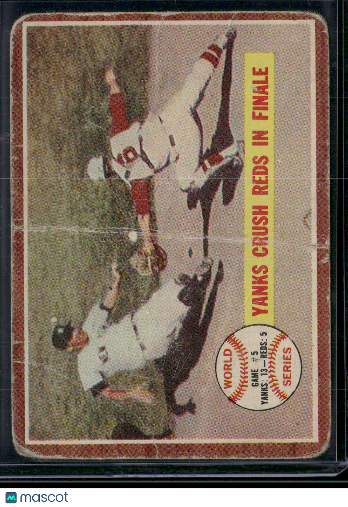 1962 Topps WORLD SERIES GAME #5 #236 Yanks Crush Reds In Finale (Fair)
