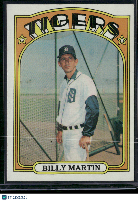1972 Topps BILLY MARTIN #33 (VG/EX)