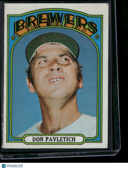 1972 Topps DON PAVLETICH #359 (Good - Staining)