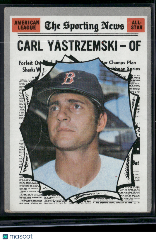 1970 Topps CARL YASTRZEMSKI #461 AL All Star Light Scratching Wrinkles (Good)