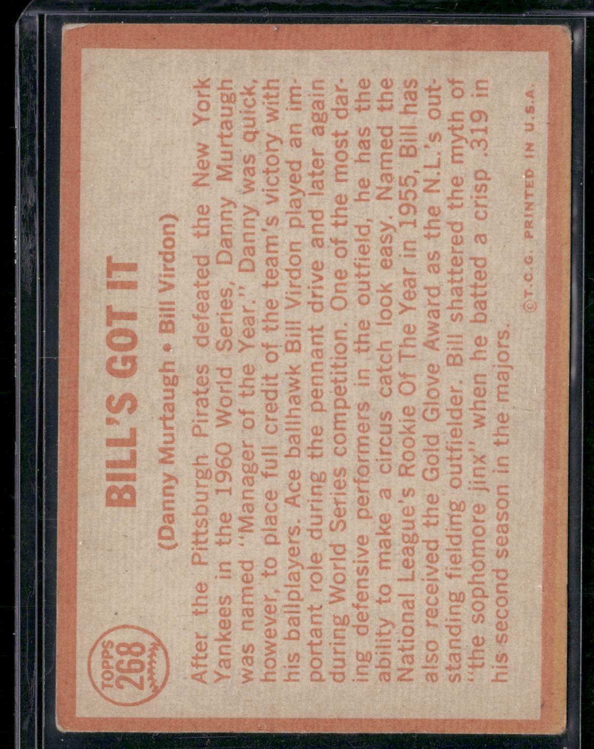 1964 Topps DANNY MURTAUGH/BILL VIRDON #286 Bill's Got It