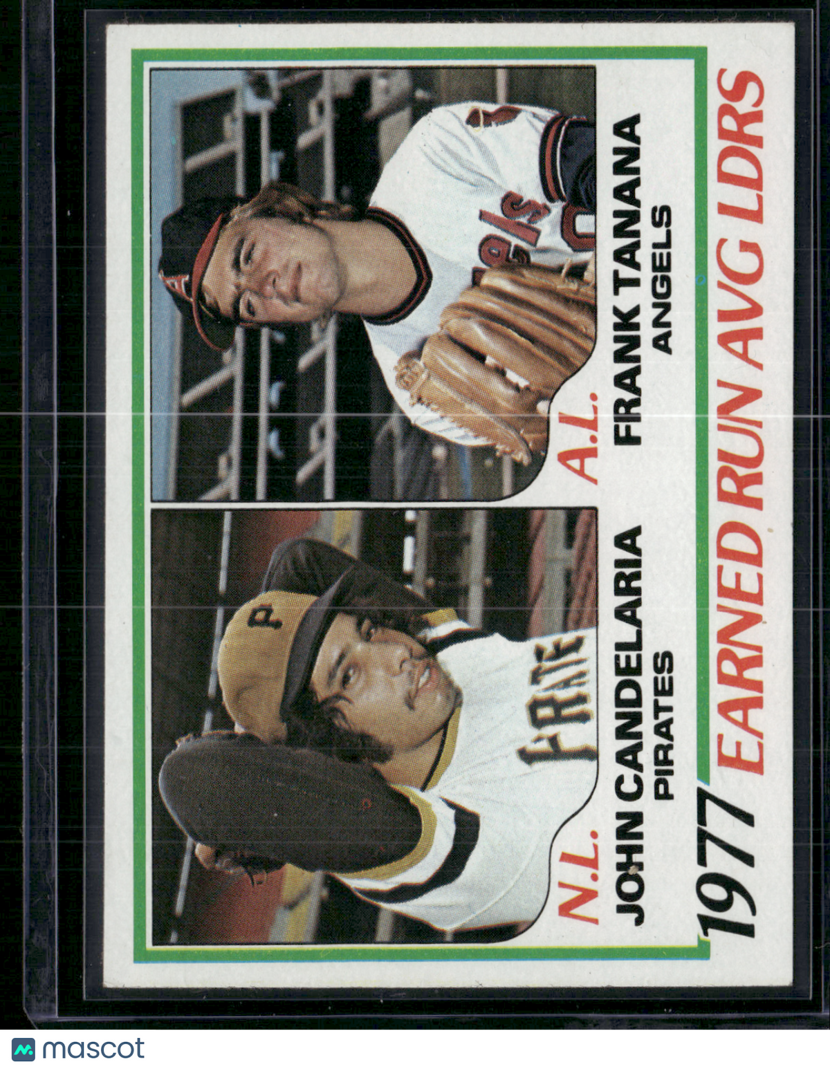 1978 Topps JOHN CANDELARIA/FRANK TANANA #207 1977 ERA Leaders (EX-EX/MT)