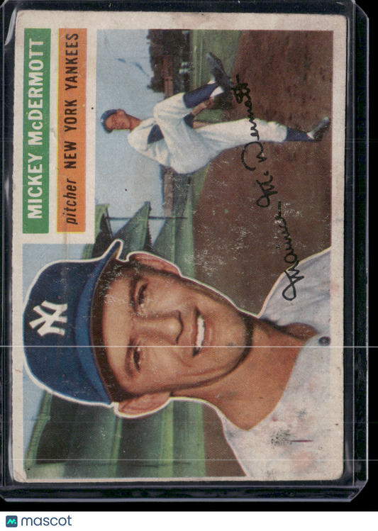 1956 Topps MICKEY MCDERMOTT #340 Creases