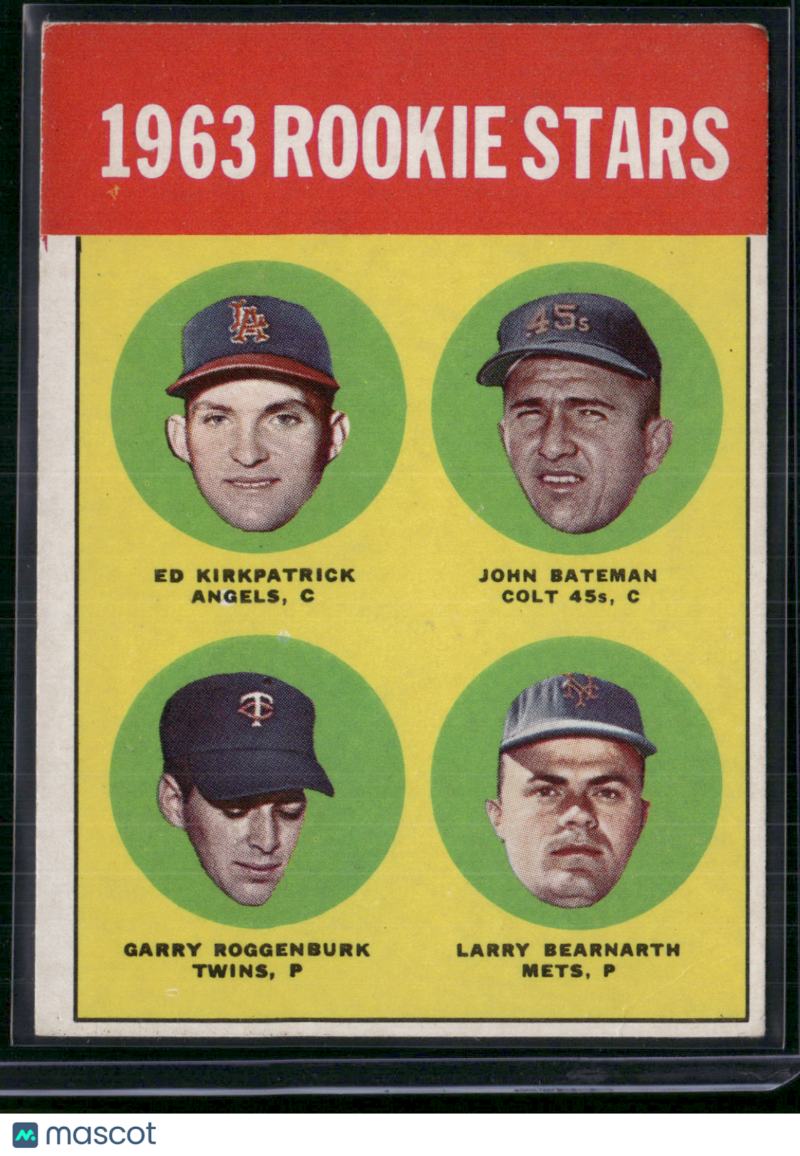 1963 Topps KIRKPATRICK/BATEMAN/ROGGENBURK/BEARNARTH #386 1963 Rookie Stars (VG)