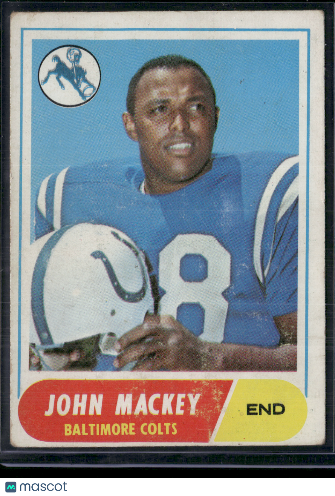 1968 Topps JOHN MACKEY #74 (VG-VG/EX)
