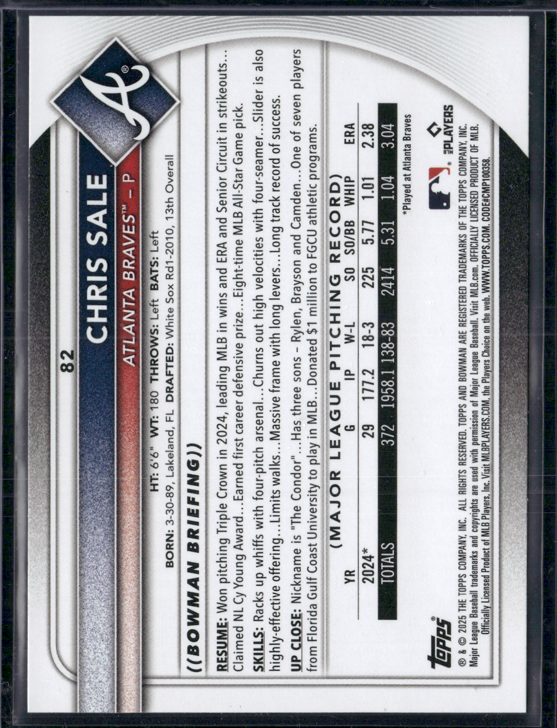 2025 Bowman CHRIS SALE #82