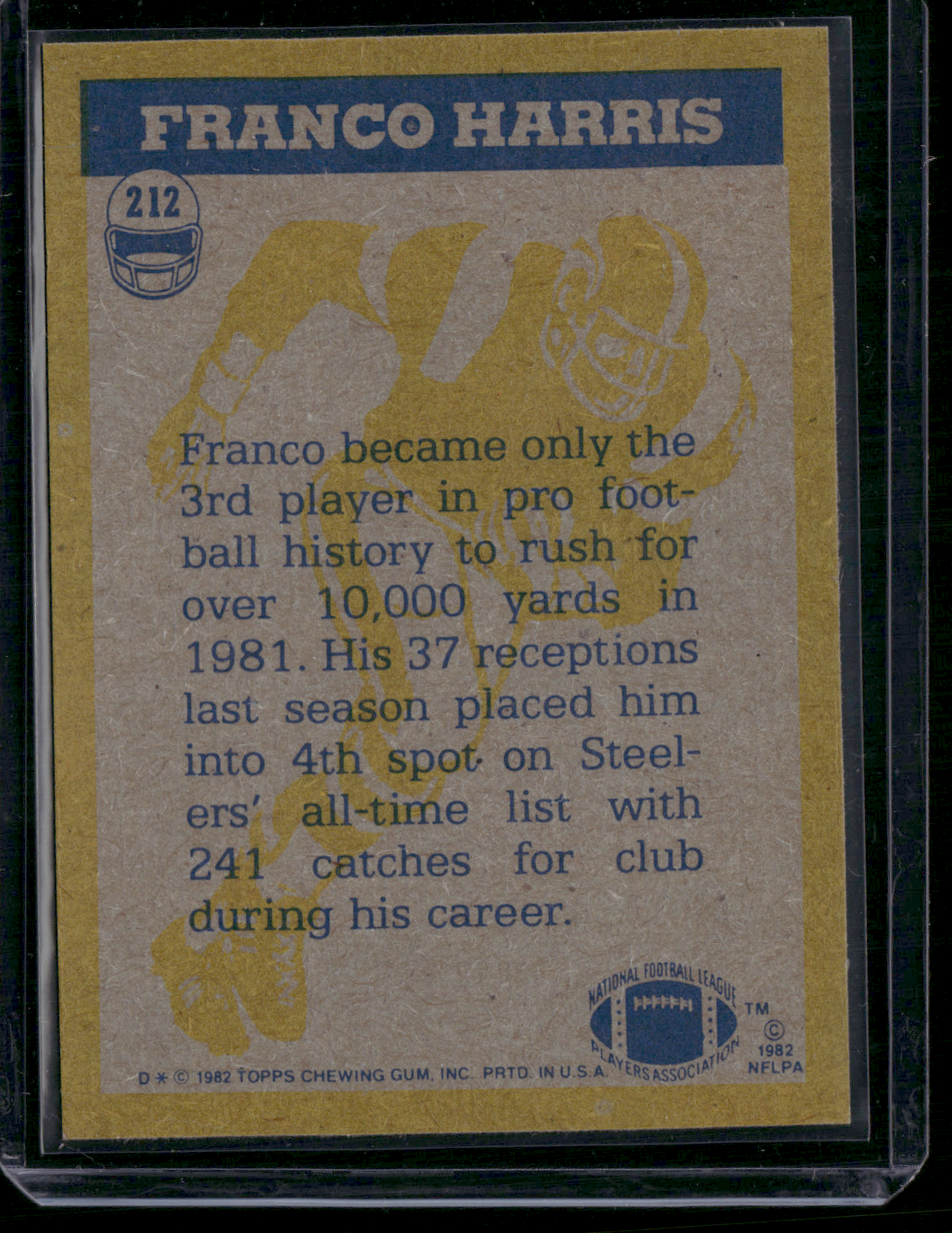 1982 Topps FRANCO HARRIS #212 (EX)