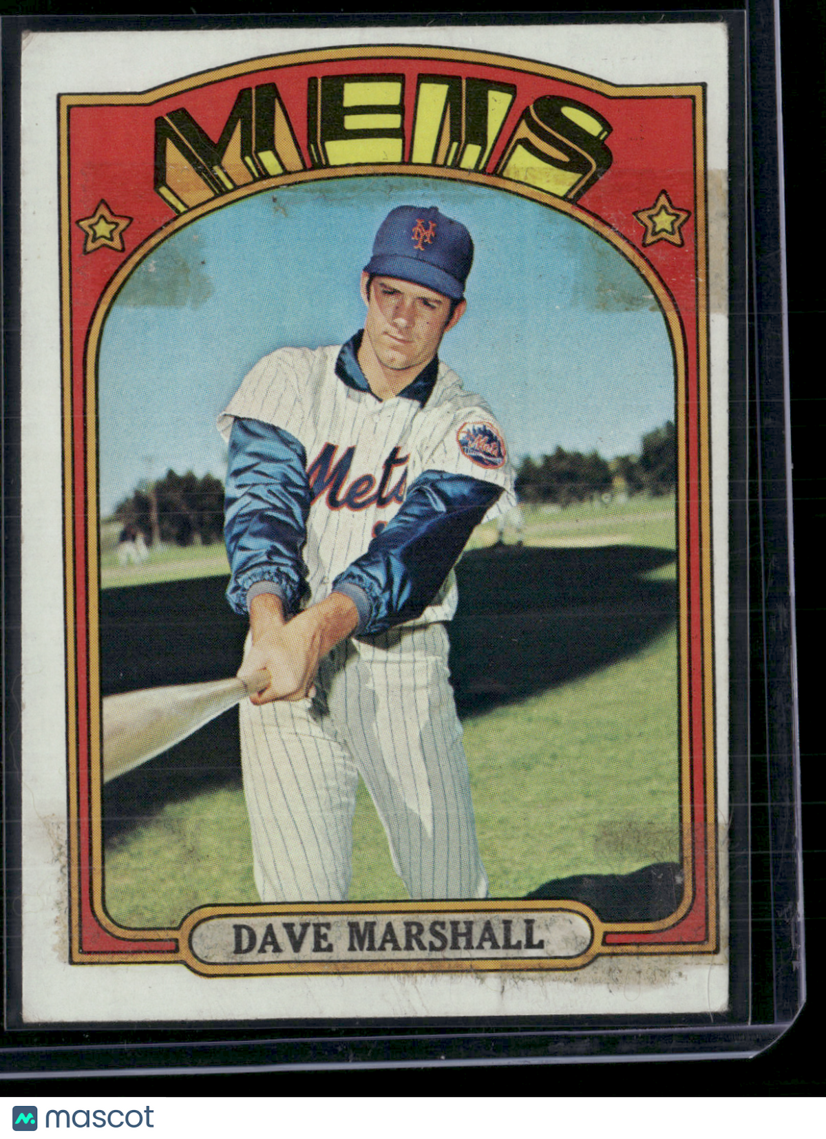 1972 Topps DAVE MARSHALL #673 Light Wrinkle Tape residue (Good)