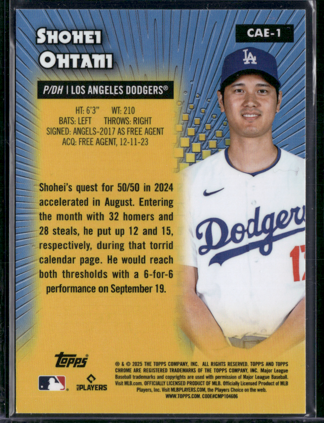 2025 Topps Chrome SHOHEI OHTANI #CAE-1 All Etch