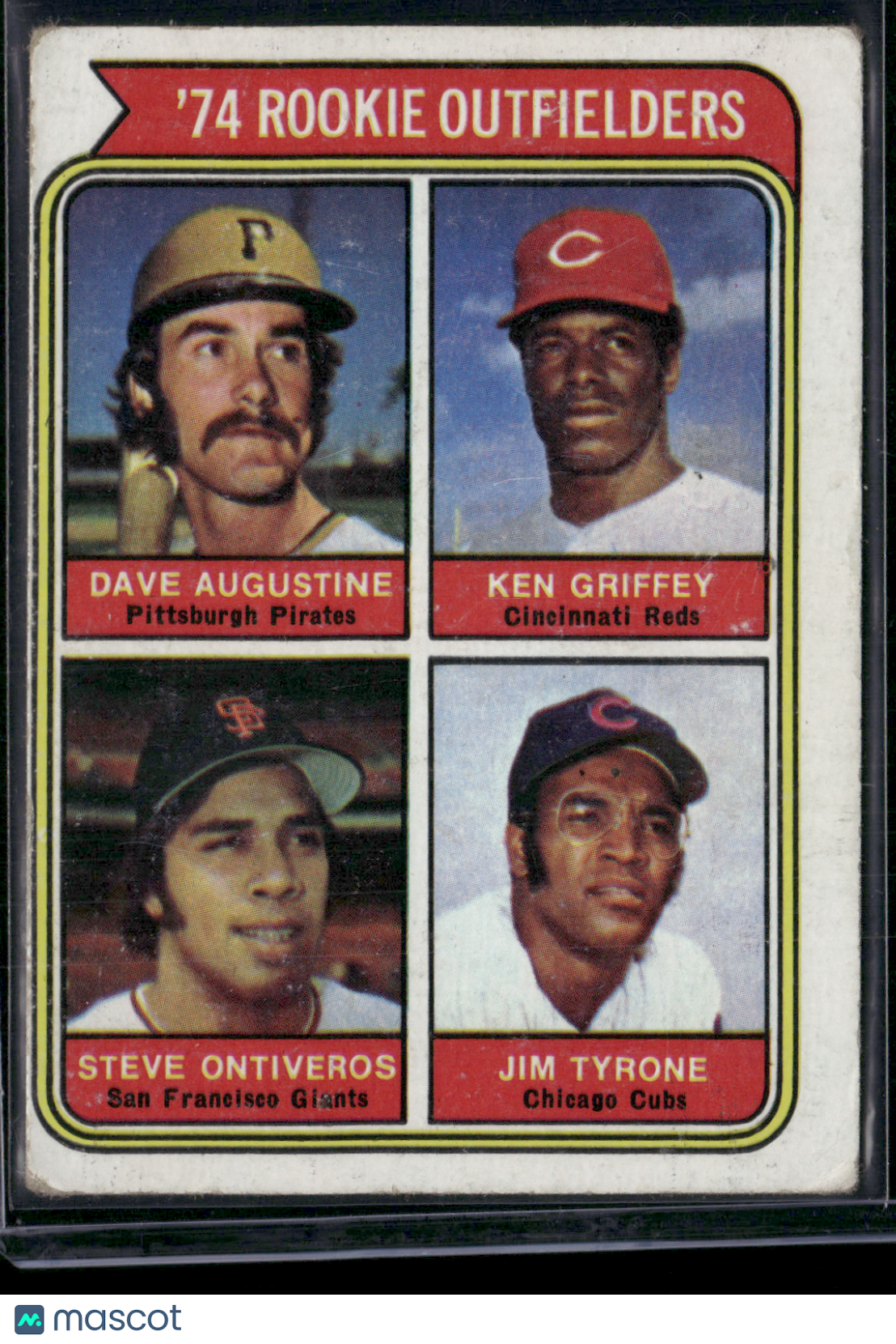 1974 Topps KEN GRIFFEY/AUGUSTINE/TYRONE/ONTIVEROS #598 1974RookieOutfielders(VG)