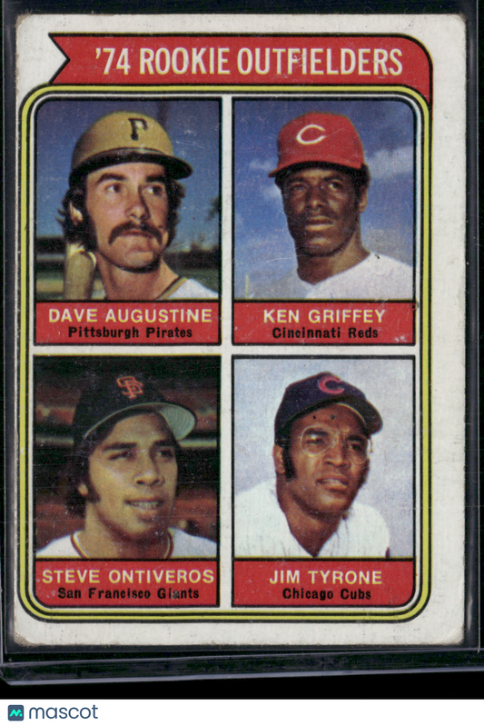 1974 Topps KEN GRIFFEY/AUGUSTINE/TYRONE/ONTIVEROS #598 1974RookieOutfielders(VG)