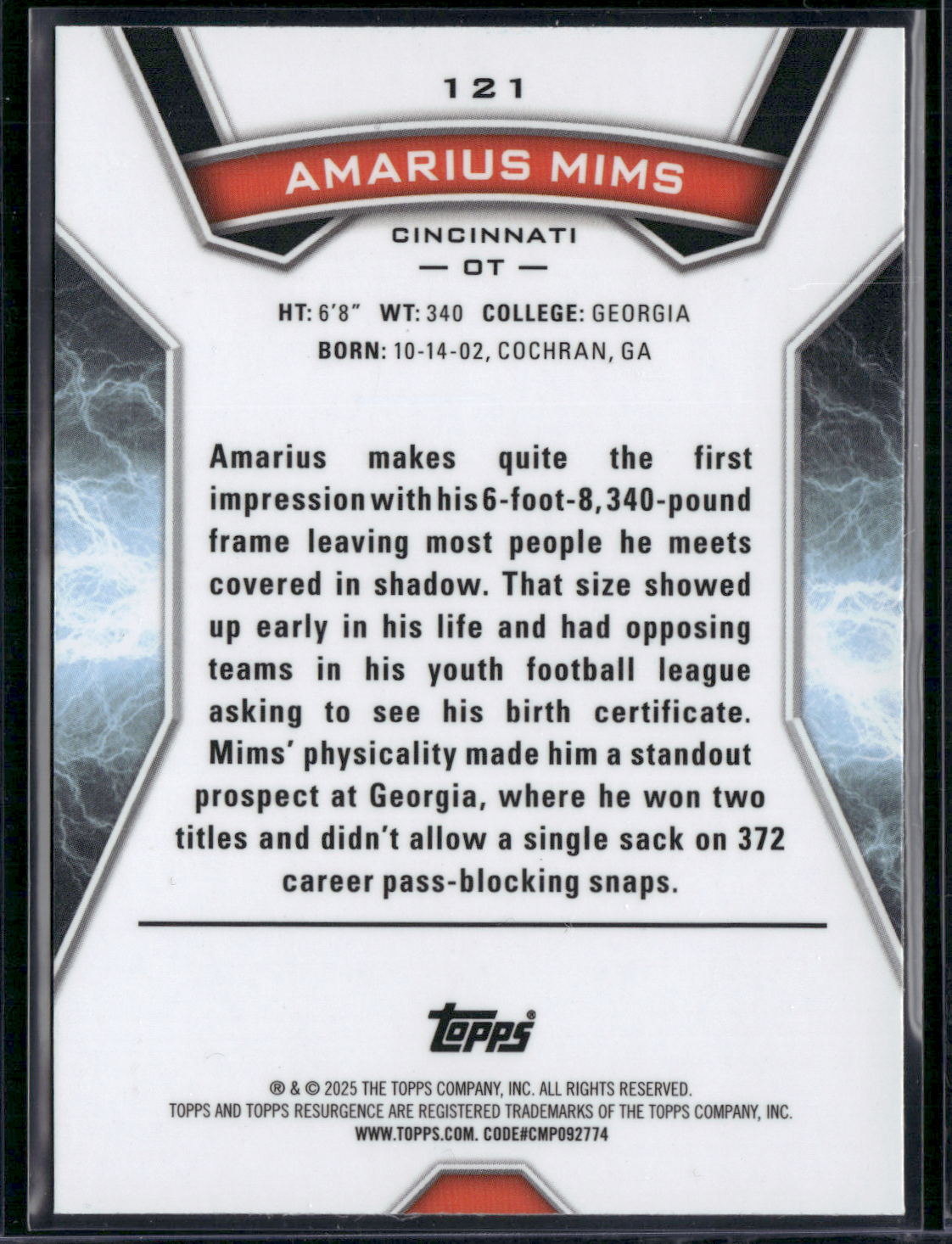 2024 Topps Resurgence AMARIUS MIMS #121 Rookie Card RC