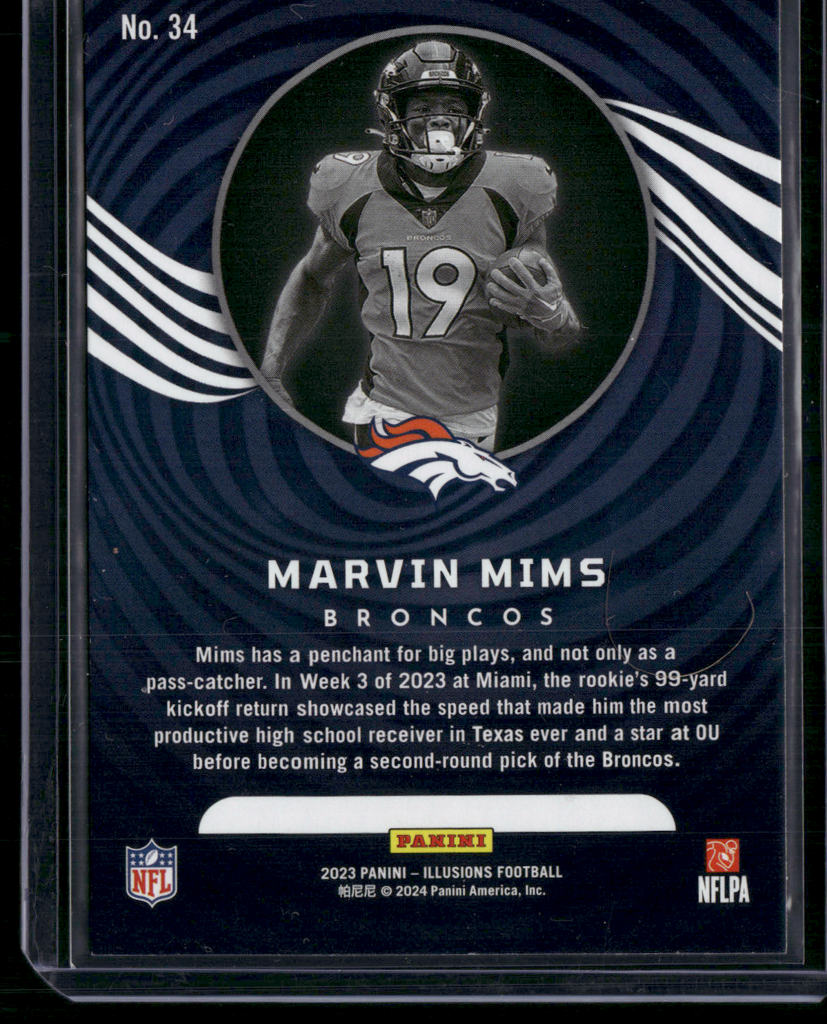 2023 Illusions MARVIN MIMS #34 Rainbow Rookie RC (NM)