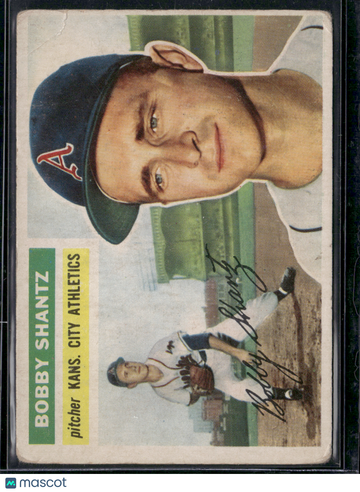 1956 Topps BOBBY SHANTZ #261 Crease