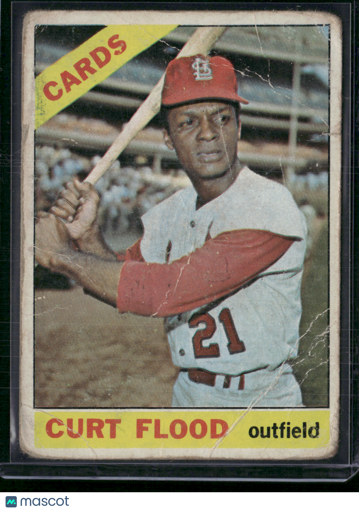 1966 Topps CURT FLOOD #60 Wrinkles (Good)