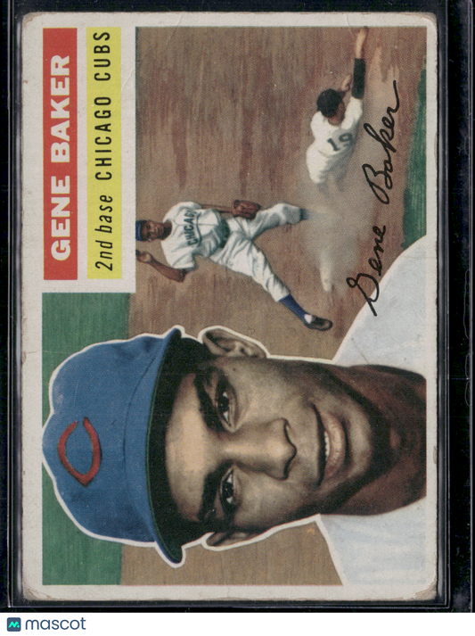 1956 Topps GENE BAKER #142 Wrinkling