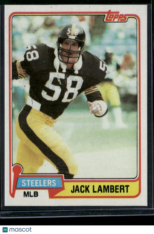 1981 Topps JACK LAMBERT #155 Print Snow (EX)