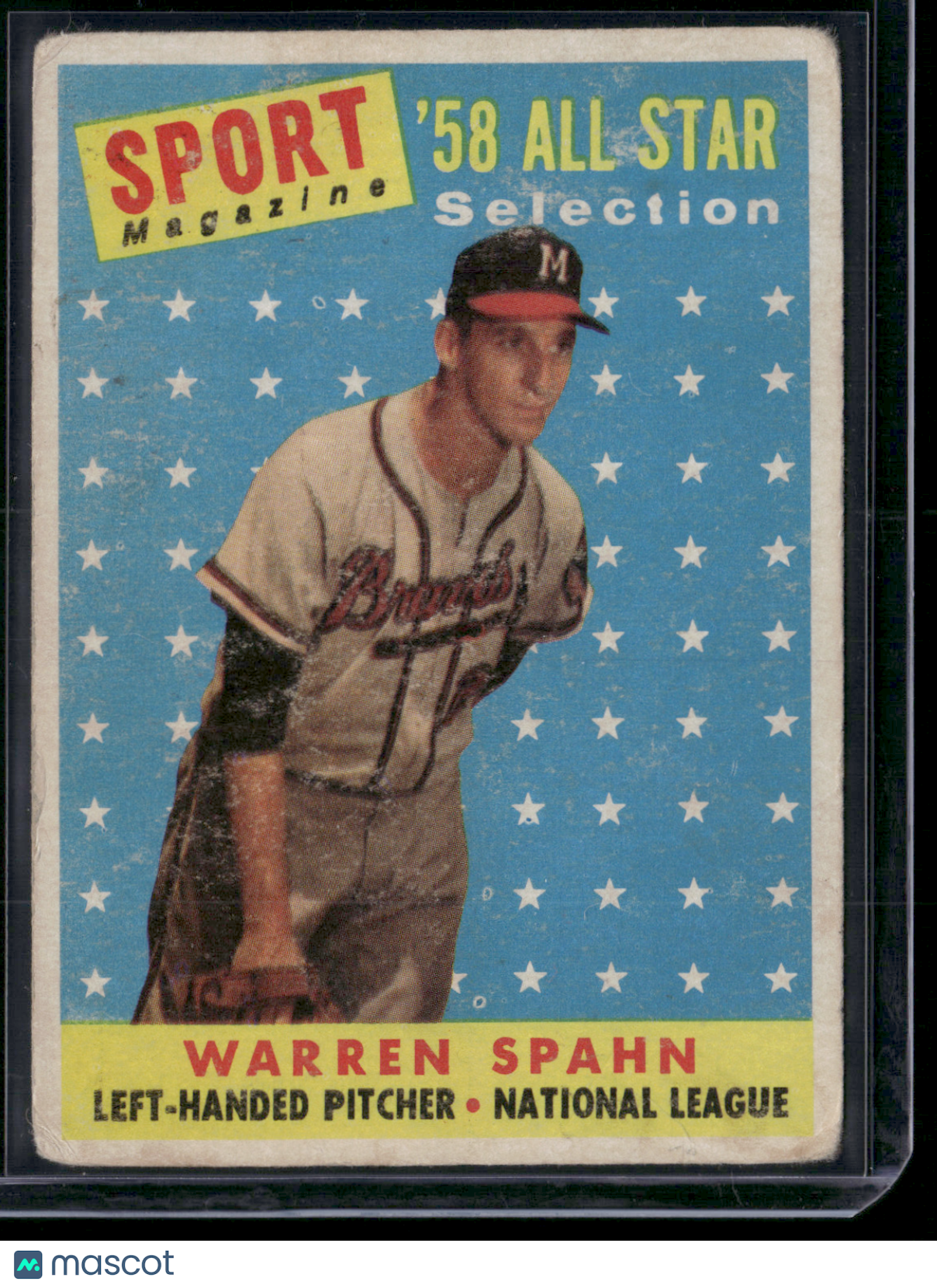 1958 Topps WARREN SPAHN #494 All Star (Good)