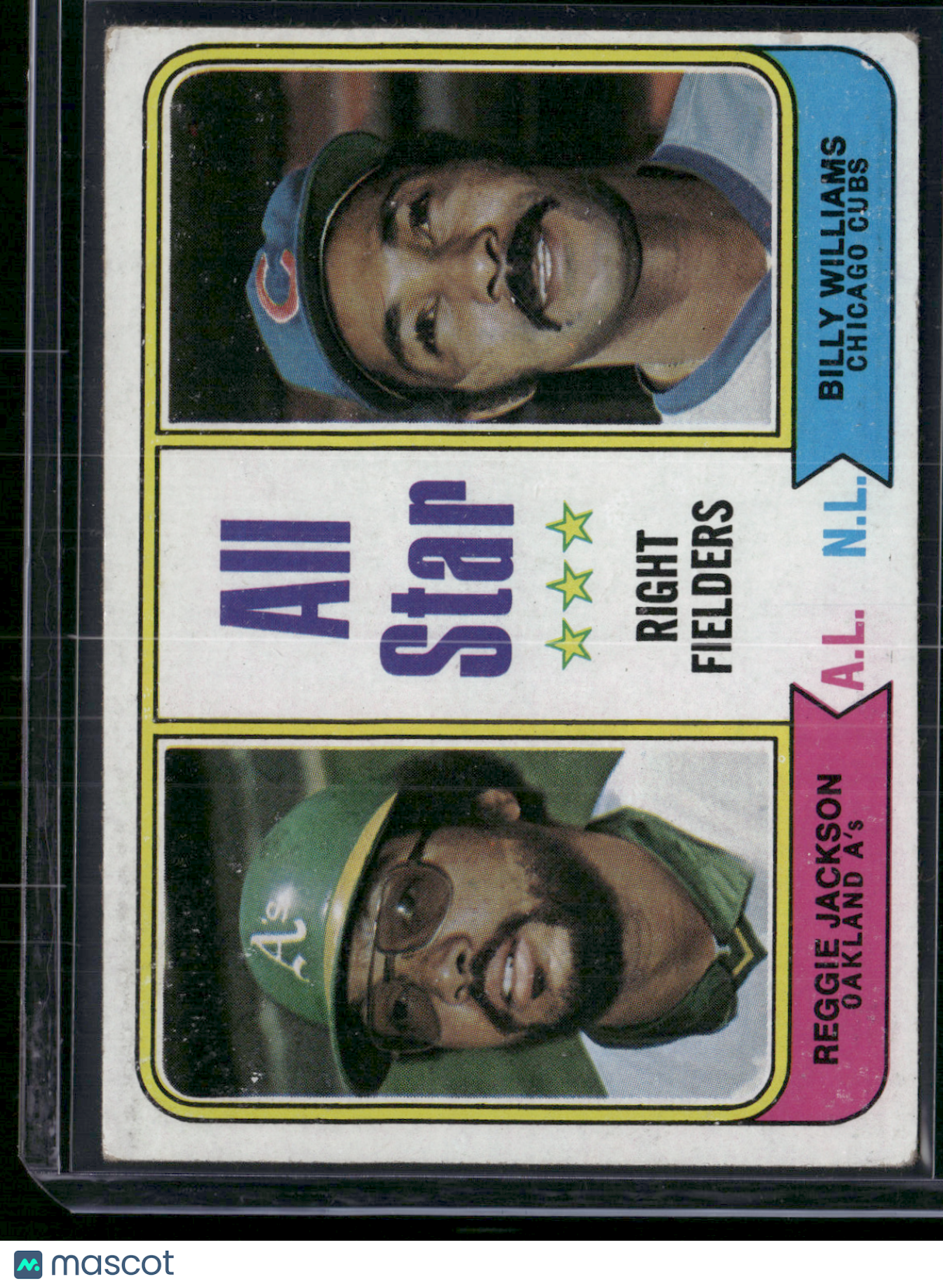 1974 Topps REGGIE JACKSON/BILLY WILLIAMS #338 All Star Right Fielders (VG-VG/EX)