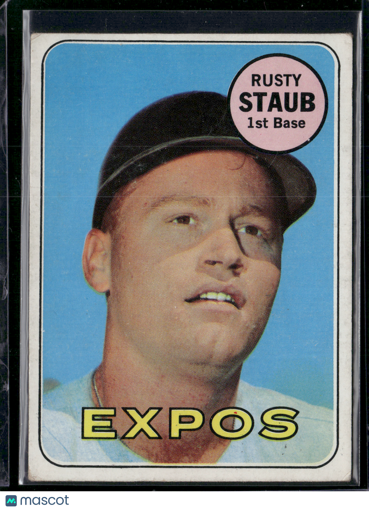 1969 Topps RUSTY STAUB #230 wrinkle Scratch on surface