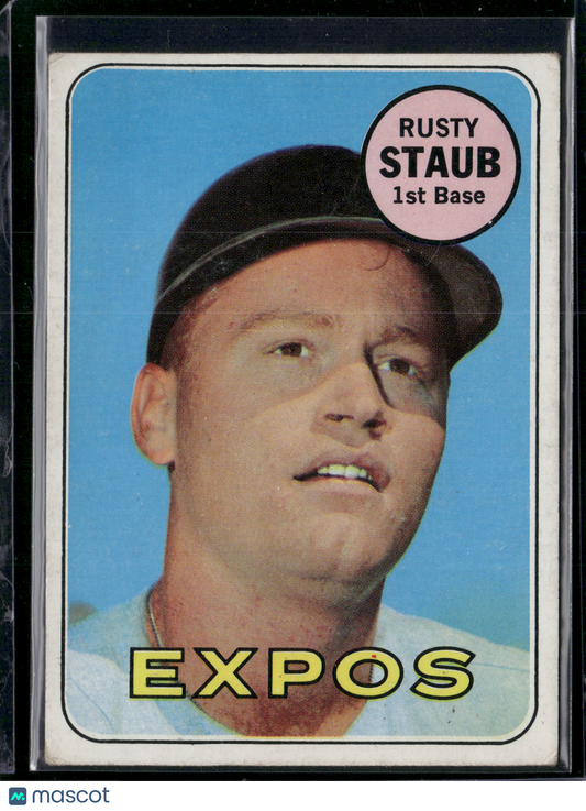 1969 Topps RUSTY STAUB #230 wrinkle Scratch on surface