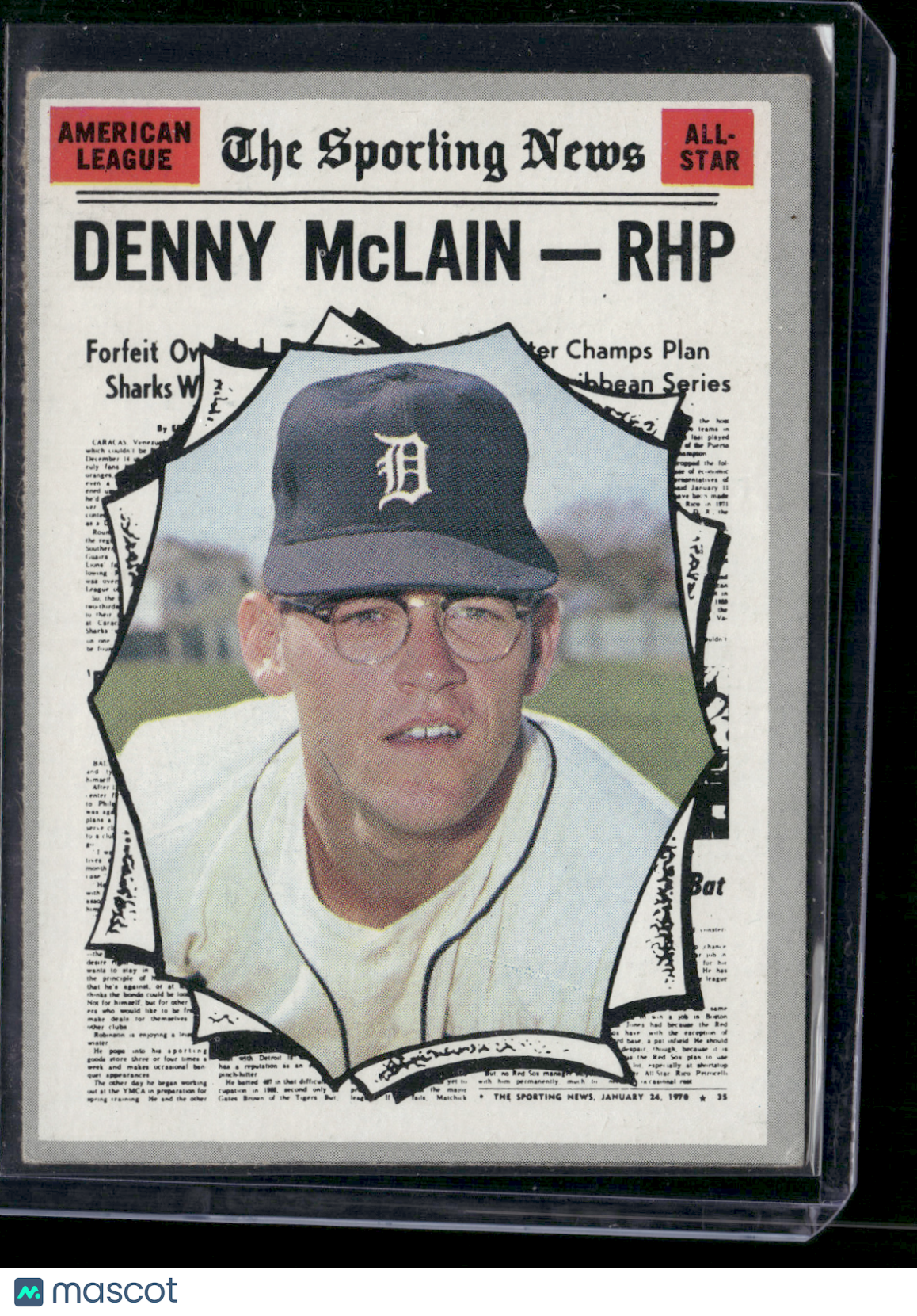 1970 Topps DENNY MCLAIN #469 AL All Star (VG)