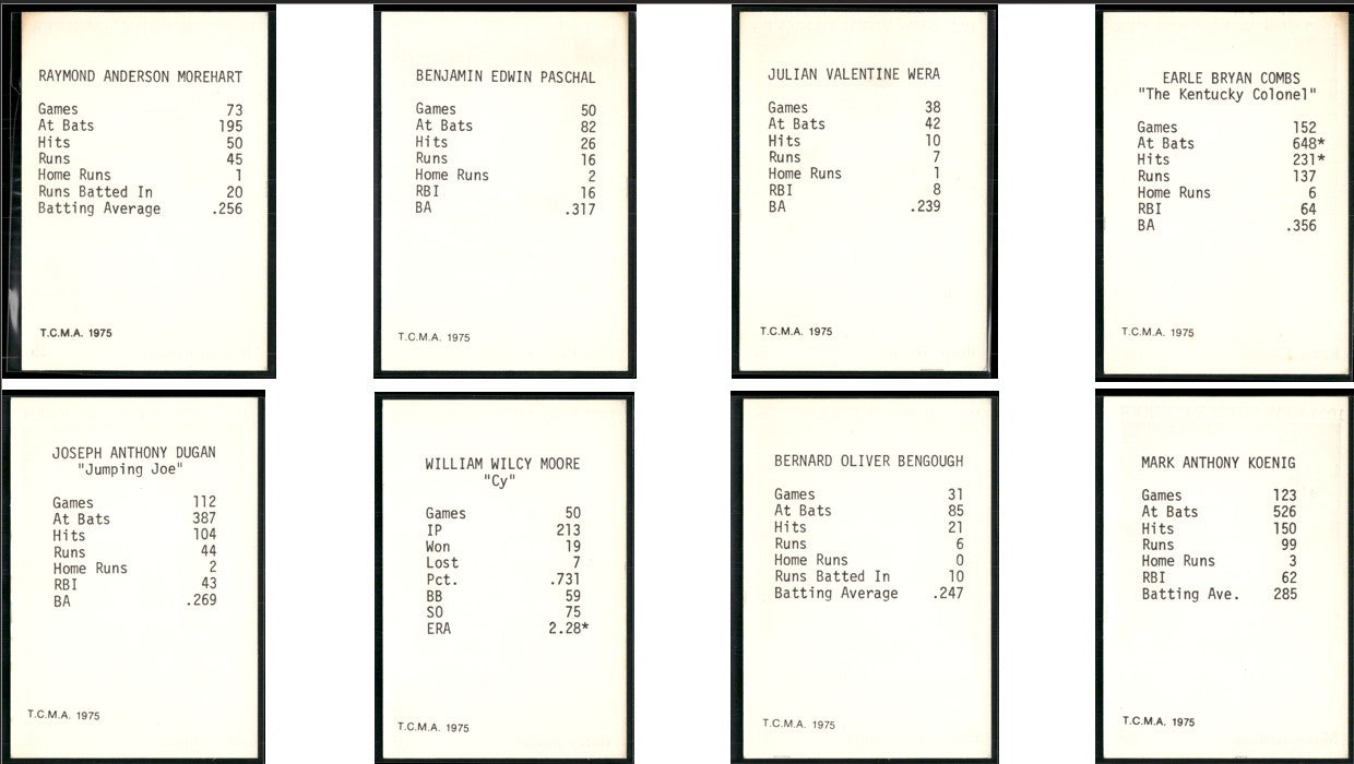 1975 1927 New York Yankees Near Complete Set 27/30 included Babe Ruth (Good-VG)