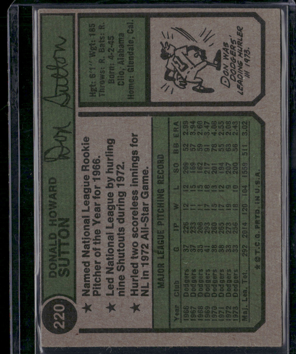 1974 Topps DON SUTTON #220