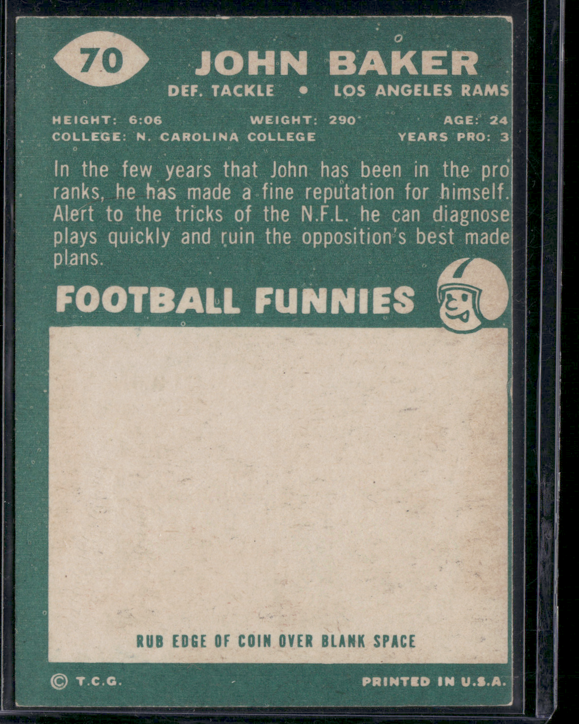 1960 Topps JOHN BAKER #70