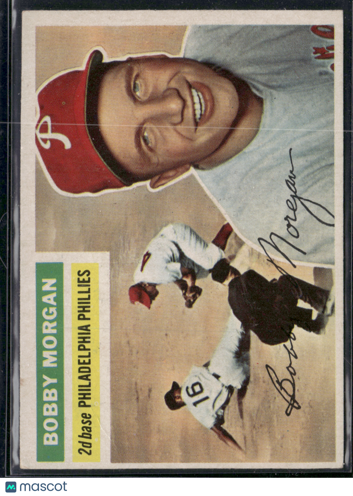 1956 Topps BOBBY MORGAN #337 Light Wrinkles