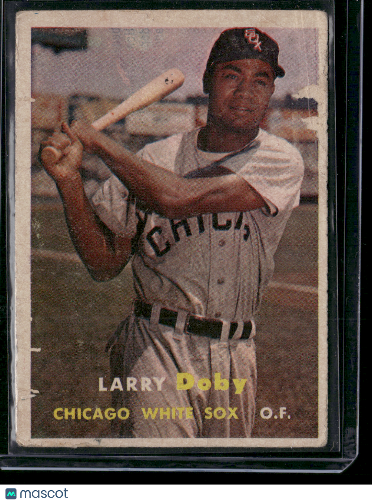 1957 Topps LARRY DOBY #85 Paper Loss