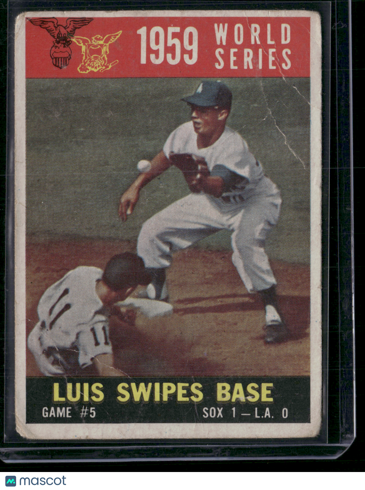 1960 Topps LUIS APARICIO #389 1959 World Series Game #5 Wrinkles (Good-VG)