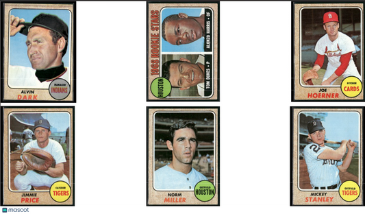 1968 Topps 6 ~ CARDLOT Alvin Dark/Mickey Stanley (VG-VG/EX)