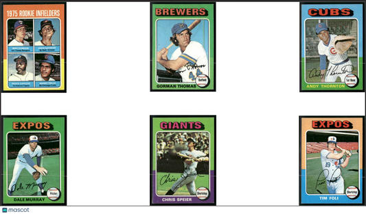 1975 Mini 6 - CARDLOT Rookie Infielders/Tim Foli (EX-EX/MT)