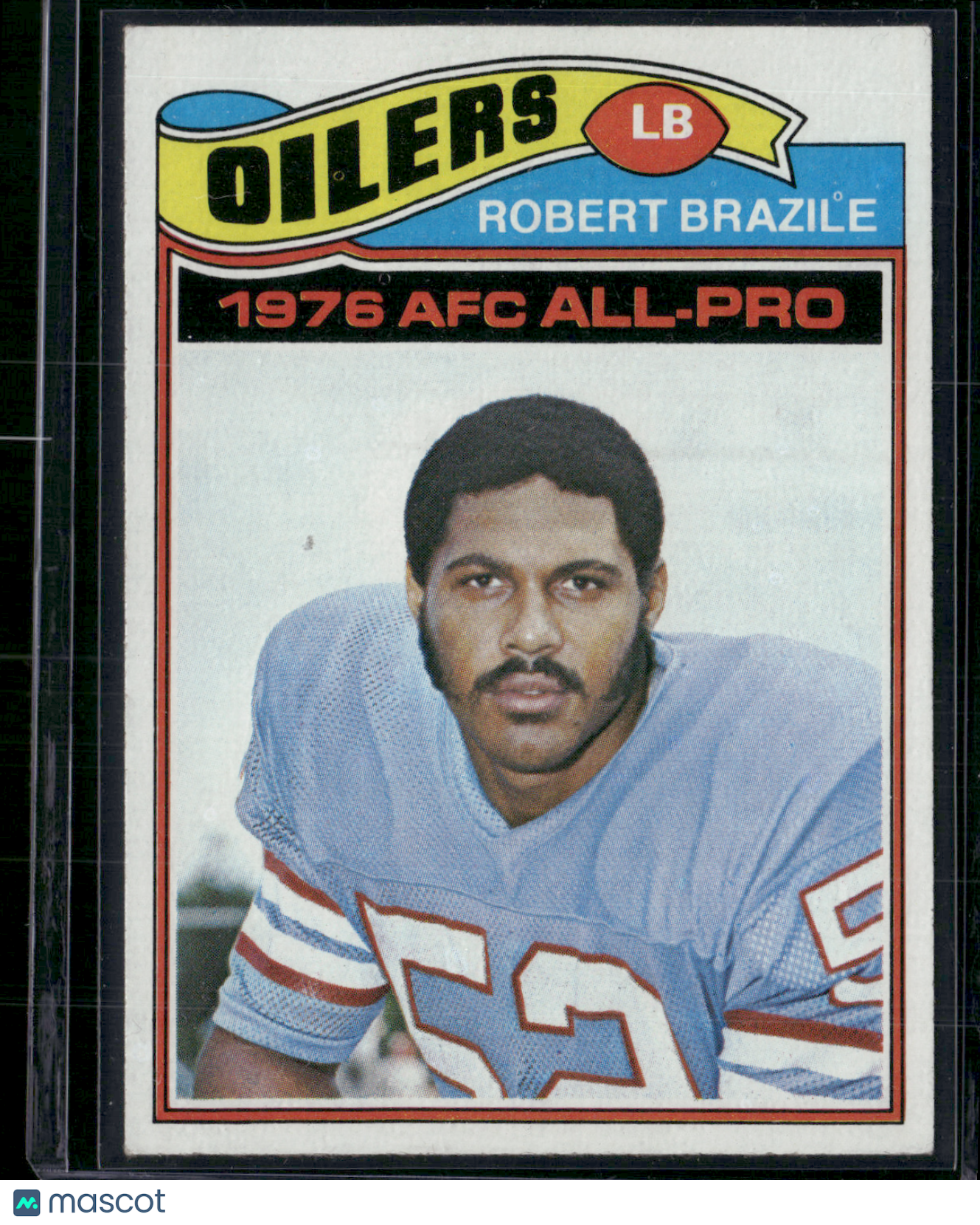 1977 Topps ROBERT BRAZILE #240 Stain on Back (EX)