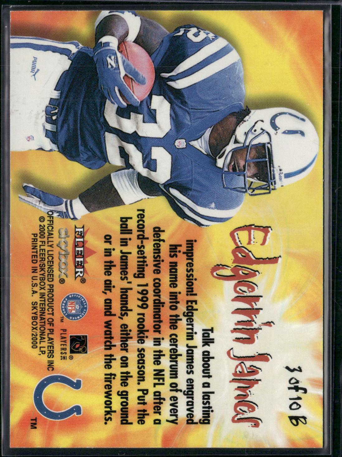 2000 Skybox EDGERRIN JAMES #3 The Bomb (NM)