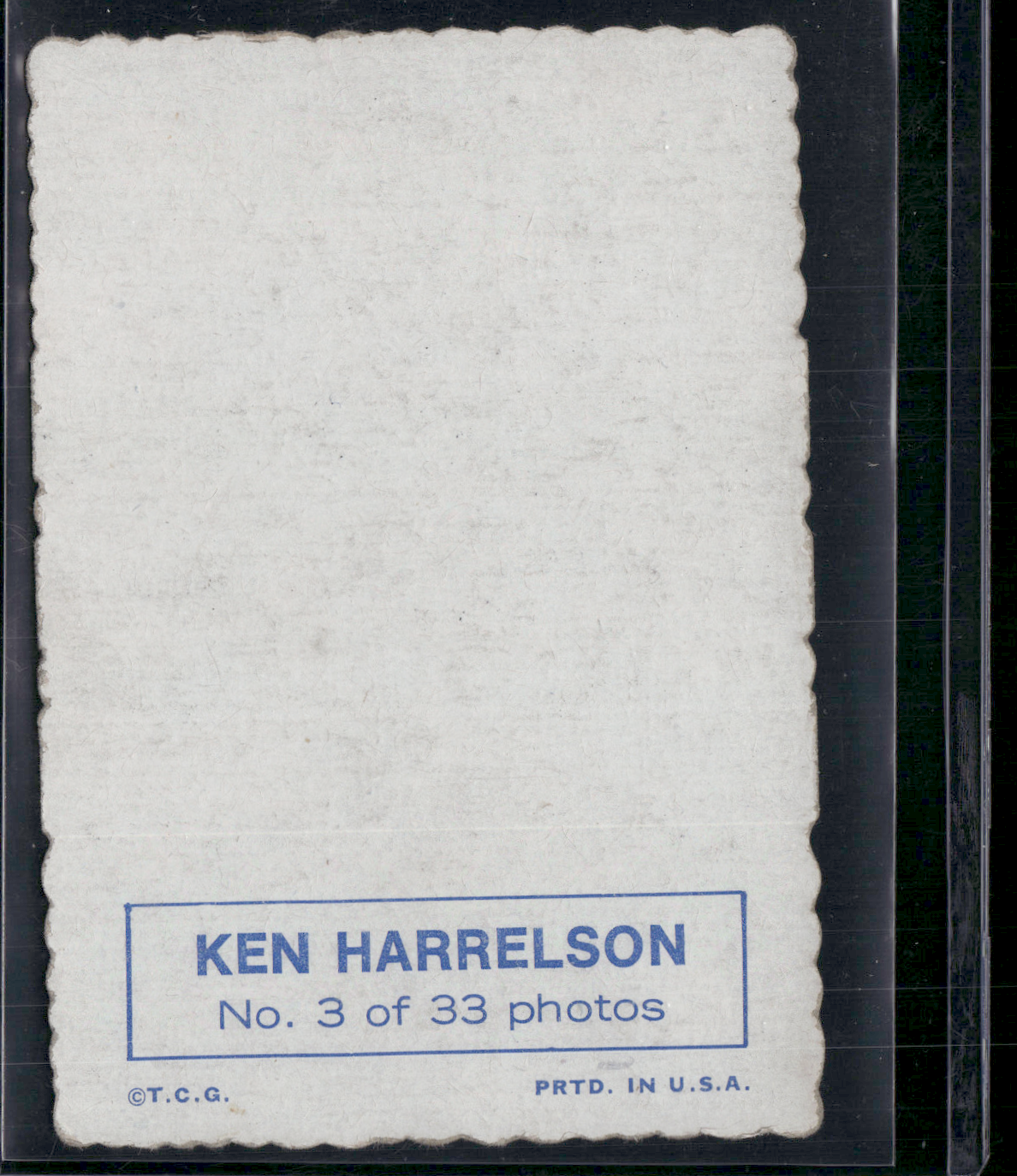 1969 Topps KEN HARRELSON #3 DECKLE