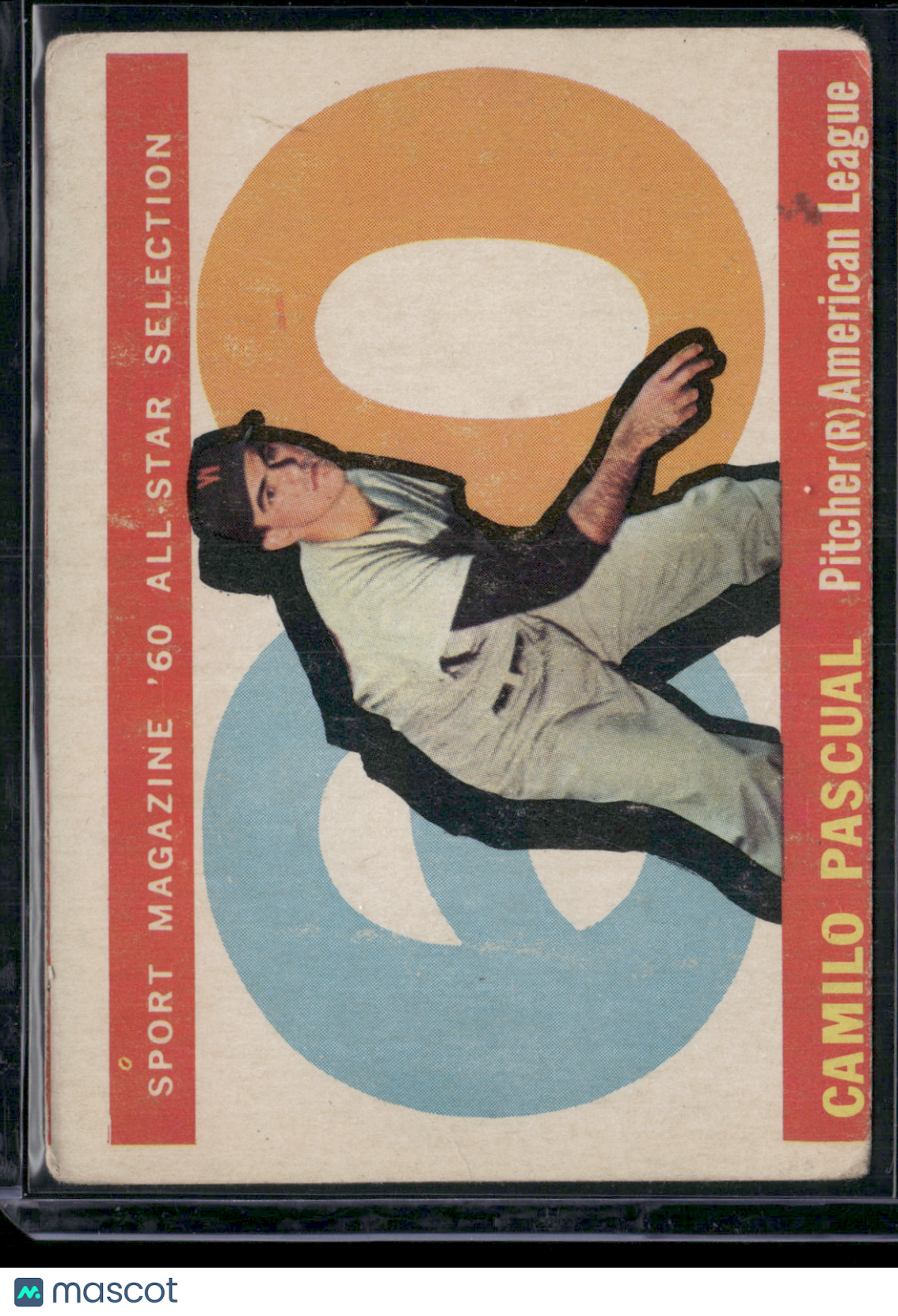 1960 Topps CAMILO PASCUAL #569 60 All Star Toning (VG)