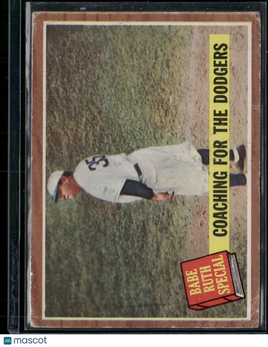 1962 Topps BABE RUTH SPECIAL #142 Coaching for the Dodgers Wrinkles (Good)