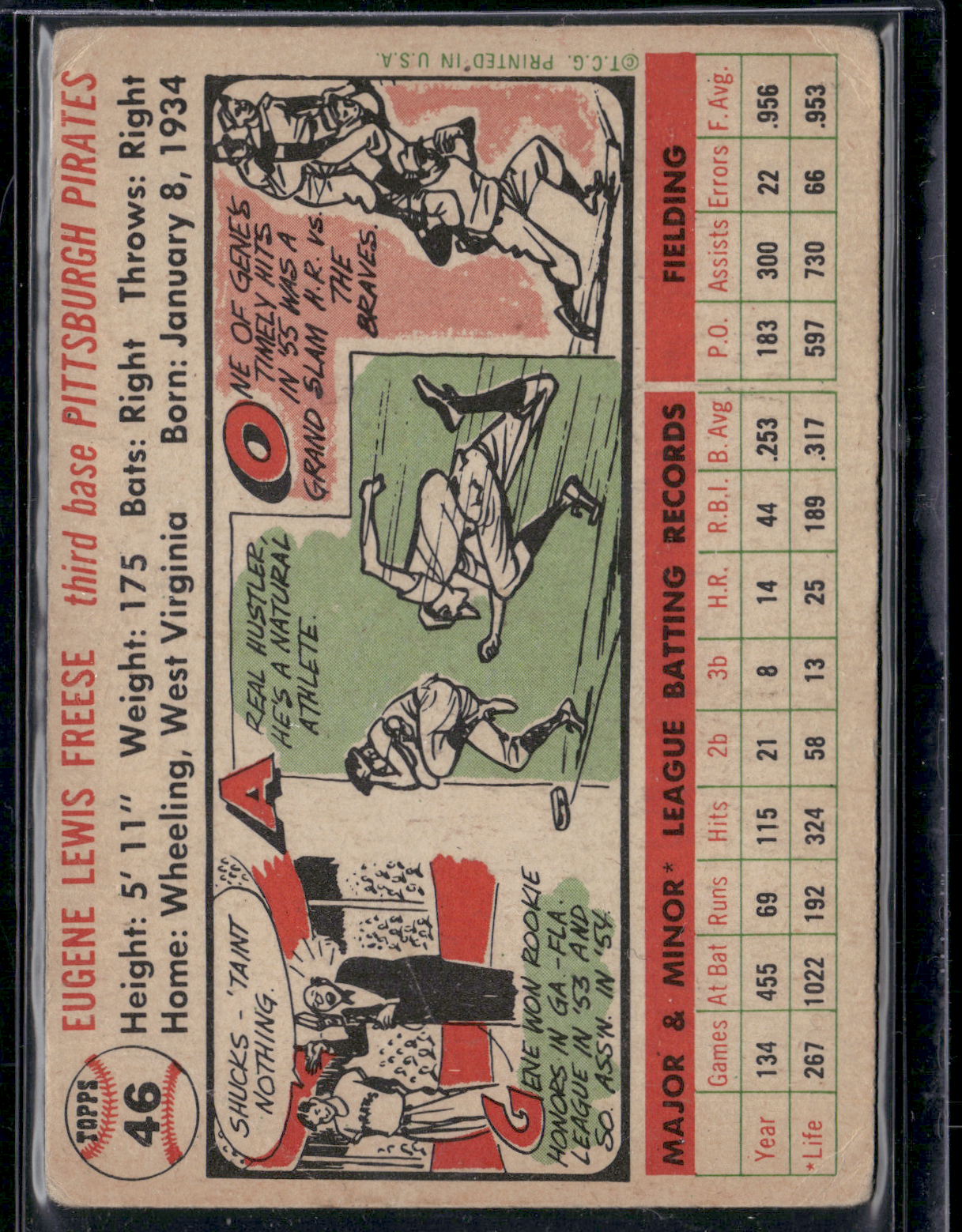 1956 Topps GENE FREESE #46