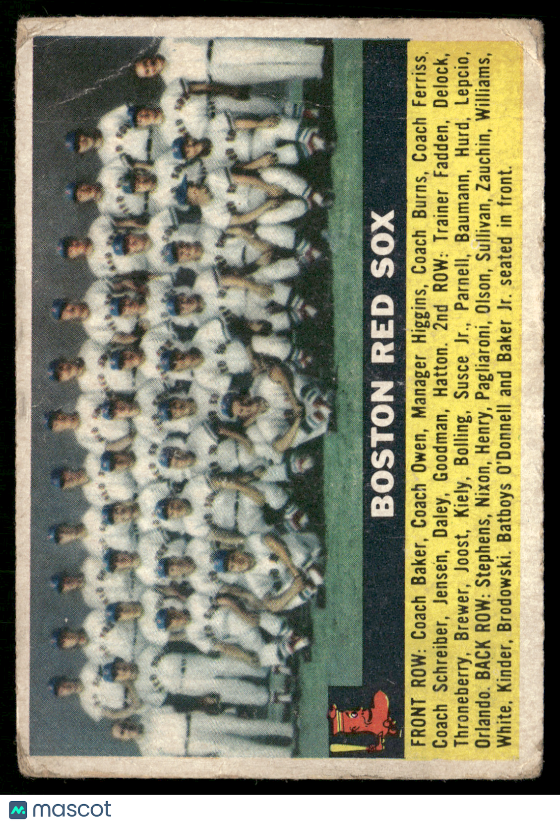 1956 Topps BOSTON RED SOX #111 Wrinkles (Good)